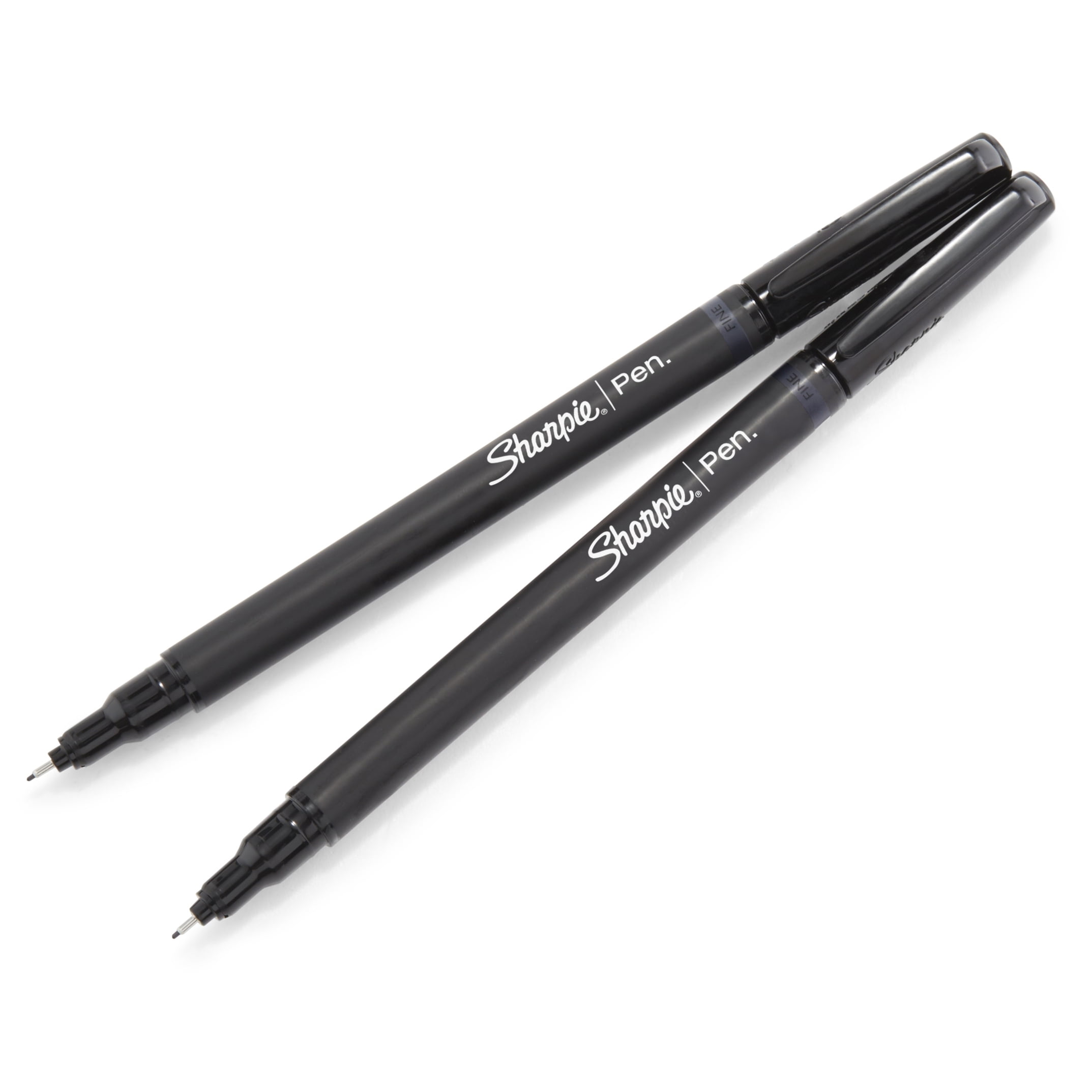 Stylos Sharpie, pointe feutre, pointe fine (0,4 mm), noir, 12 unités