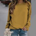 thumbnail image 2 of Yuyuzo 2025 Automne Chandail Sport Uni pour Femme Décontracté Ample à Col Rond Raglan à Manches Longues Chandail Tunique Hauts Kaki A2, 2 of 5