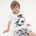 thumbnail image 2 of Little Hand Pyjama Garçon Ensemble Dinosaure Été 100 % Coton Pjs Tenue de Nuit 7T, 2 of 7