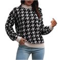 thumbnail image 2 of Qertyioot Chandails à Enfiler pour Femmes, Chandail Mince Décontracté Uni Coupe Ample Chandail Col Rond, 2 of 6