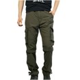 thumbnail image 1 of Penkiiy Pantalon de Randonnée Homme Liquidation Pantalon Détachable pour Homme Pantalon Multi-Poches Pantalon de Sport d'Extérieur Pantalon Cargo Pantalon Pantalon Pantalon Vert Armée, 1 of 6