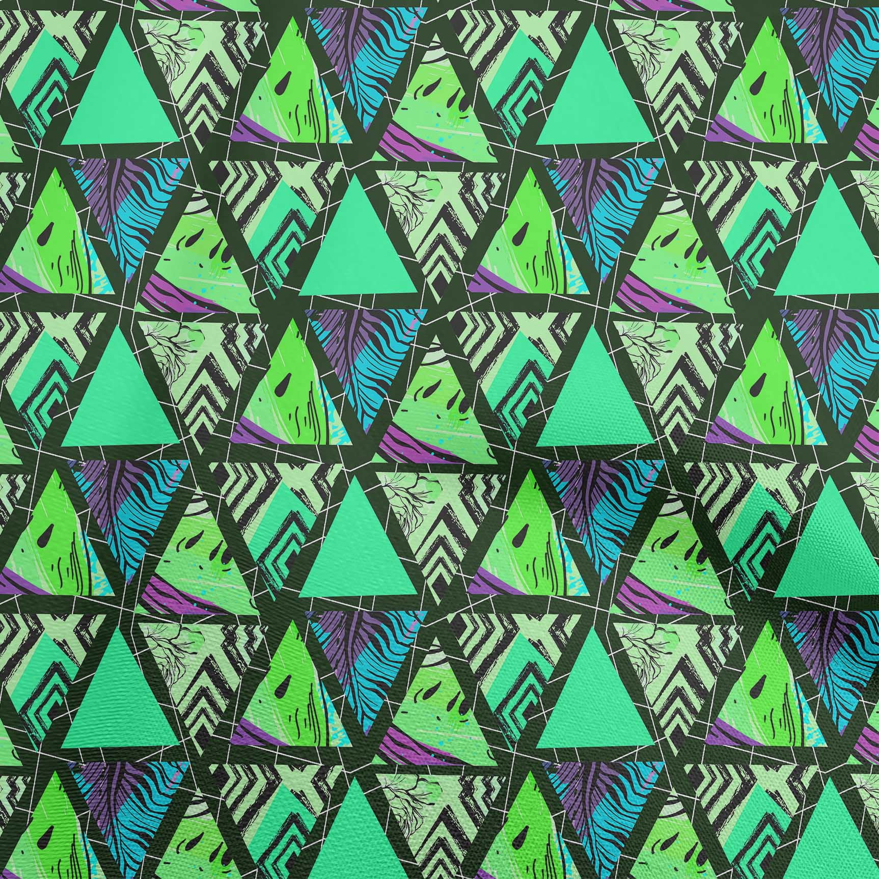 oneOone Silk Tabby Sea Green Fabric Geometric Tropical Texture Sewing Material Print Fabric By The Yard 42 Inch Wide