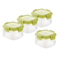 thumbnail image 4 of S SERENABLE 4Pcs Small Bottles Portable Food Storage Container Seasoning Bottles Square Green, 4 of 9