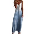 thumbnail image 1 of Kcodviy Robes Maxi pour Femmes Robe Décontractée Femmes Été Sans Manches Boho Robe Décontractée pour Femmes Décontractée Col en V Longues Robes Midi Robe Femme Robe de Plage pour les Vacances, 1 of 6