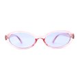 thumbnail image 1 of SA106 Womens Simple Classical Oval Thin Plastic Sunglasses Pink Blue, 1 of 4