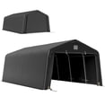 thumbnail image 1 of Outsunny 12' x 20' Garage Carport with Ventilation Windows, Black, 1 of 10