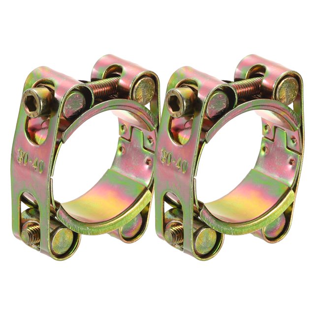 Unique Bargains 2Pack T-Bolt Hose Clamps, 240-252mm/9.45'-9.93' ID Range, Carbon Steel Radiator Hose Clamp Intake Clamp