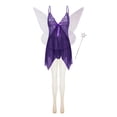 thumbnail image 1 of SUNSIOM Ensemble de Costume de Fée pour Femmes Robe Caraco en Dentelle et Maille Ailes de Fée Baguette Bas à Paillettes Ensemble 4 Pcs, 1 of 8