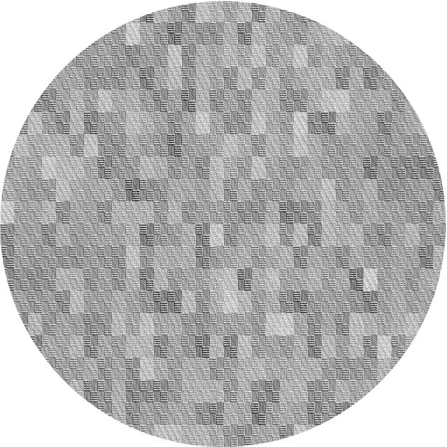Ahgly Company Tapis Rond Lavable en Machine Intérieur Transitionnel Gris Platine, 8 Pieds Rond