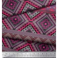 thumbnail image 2 of Soimoi Moss Georgette Fabric Geometric Southwestern Print Fabric by the Yard 42 Inch Wide, 2 of 3