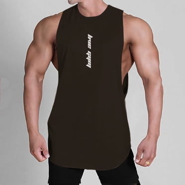 asjyhkr Workout Tank Tops for Men Lightweight Quick Drying Sleeveless Crew Neck Running Gym Athletic Shirts