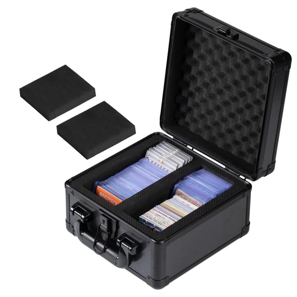 OMNISAFE Toploader Storage Box for 3" x 4" 35PT Rigid Card,Trading Cards Collection Hard Case, Top Loaders and Magnetic Card Holders With Dividers (Small)