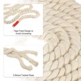 thumbnail image 3 of Uxcell Natural Twisted Cotton Rope 3/4 Inch x 49 Feet 3 Strand Tug of War Rope with Sealing Tape Beige, 3 of 5