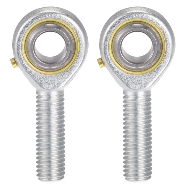 Unique Bargains Lot de 2 Roulements d'Extrémité de Tige Sphérique POS12, Alésage de 12 mm, Roulement d'Articulation Auto-Lubrifié, Filetage Mâle Main Droite M12x1.75