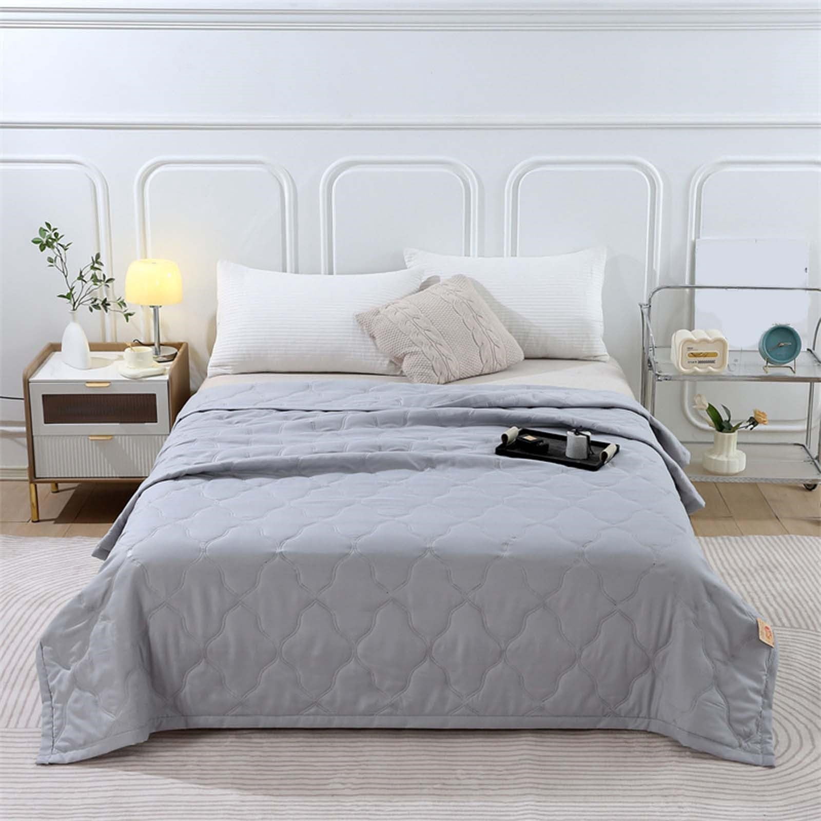 XIPYYKM Summer Blanket Bed Blanket Skin Friendly Plain Print Washed Cotton Bed Blanket Cool Comforter Hot Sleeping Summer Comforter Ventilated Comforter Clearance Blanket