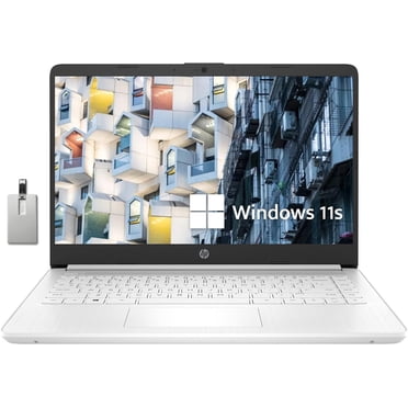 HP Premium Stream Portable 14 Pouces HD BrightView, Intel Celeron N4120, 4 Go RAM, 64 Go Stockage eMMC, UHD Graphics, Caméra Web HD, 1 An Office 365, Bluetooth, WiFi, HDMI, Win 11s, Blanc, Carte USB Hotface 32 Go