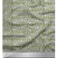 thumbnail image 1 of Soimoi Rayon Fabric Leaves & Floral Block Printed Fabric 1 Yard 56 Inch Wide, 1 of 3
