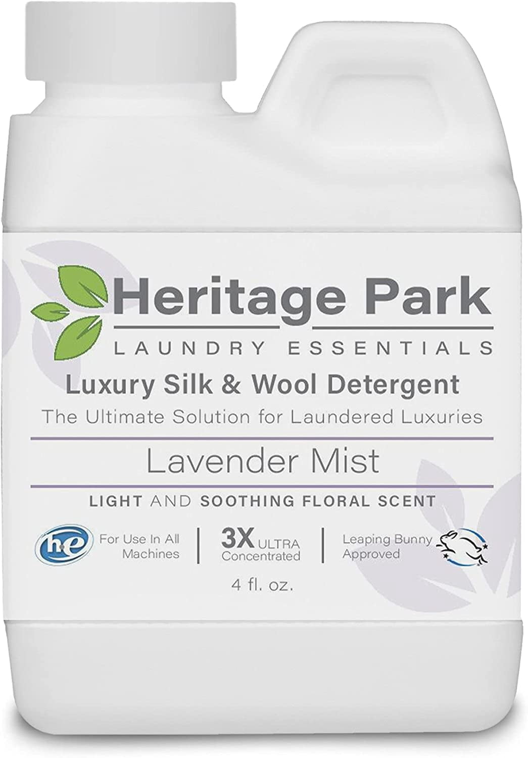 Heritage Park Silk & Wool All-Natural Lavender Mist Scent, pH-Neutral Laundry Detergent - Enzymes-Free, Ultra Concentrated (4 fl oz Trial Size)