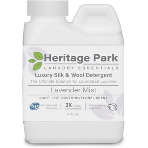 Heritage Park Silk & Wool All-Natural Lavender Mist Scent, pH-Neutral Laundry Detergent - Enzymes-Free, Ultra Concentrated (4 fl oz Trial Size)