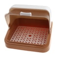 thumbnail image 2 of Siruishop Bottle Drying Rack Dustproof Drain Tray Storage Box for Bowl Chopsticks Dish Khaki, 2 of 8