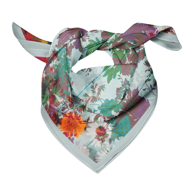 Bimba Womens Rectangular Printed Cotton Voile Scarf Neck Head Wrap-40 x 40 Inches