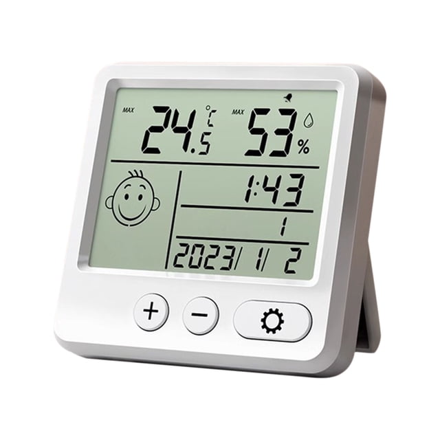Fesfesfes Indoor Wall Mounted Digital Hygrometer Accurate Temperature Humidity Monitor for Home Office Greenhouse Room Humidity Gauge Meter