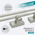 thumbnail image 4 of Adjustable Magnetic Curtain Rods for Mental Appliance Doors Windows to Champagne Window Rods Easy Installation Toilet Towel Bar MultiUseful (in Champagne ), 4 of 7