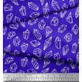 thumbnail image 2 of Soimoi Blue Cotton Duck Fabric Crystal Stone Geometric Print Fabric by the Yard 42 Inch Wide, 2 of 3
