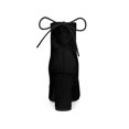 thumbnail image 2 of Unique Bargains Women's Pull on Drawstring Block Heel Ankle Boots Black US 7.5, 2 of 7