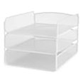 thumbnail image 3 of Scranton & Co Steel Metal Desk Organizer with 3 Interlocking Trays in White, 3 of 20