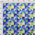 thumbnail image 3 of oneOone Cotton Silk Blue Fabric Geometric Craft Projects Decor Fabric Printed By The Yard 42 Inch Wide, 3 of 4
