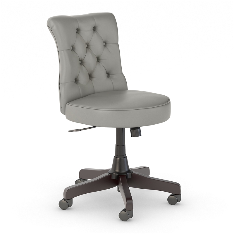 Bush Chaise de Bureau en Similicuir Gris Clair