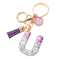 thumbnail image 3 of LYMAYTER Cute Pink Tassel Mug Accessory Initial Letter Charm Keychain - with Tassel, Heart - shaped Sequins, 3 of 7