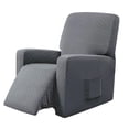 thumbnail image 3 of Housse Extensible pour Canapé Inclinable, Douce et Antipoussière, Housse de Protection pour Garçon de Repos, Mobilier, Gris, 3 of 8