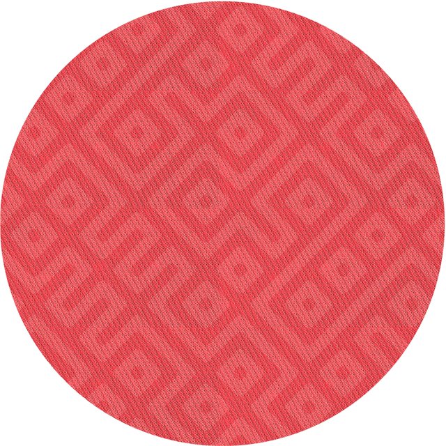Ahgly Tapis Rond Lavable en Machine Intérieur Transitionnel Rouge, 4 Pieds Rond