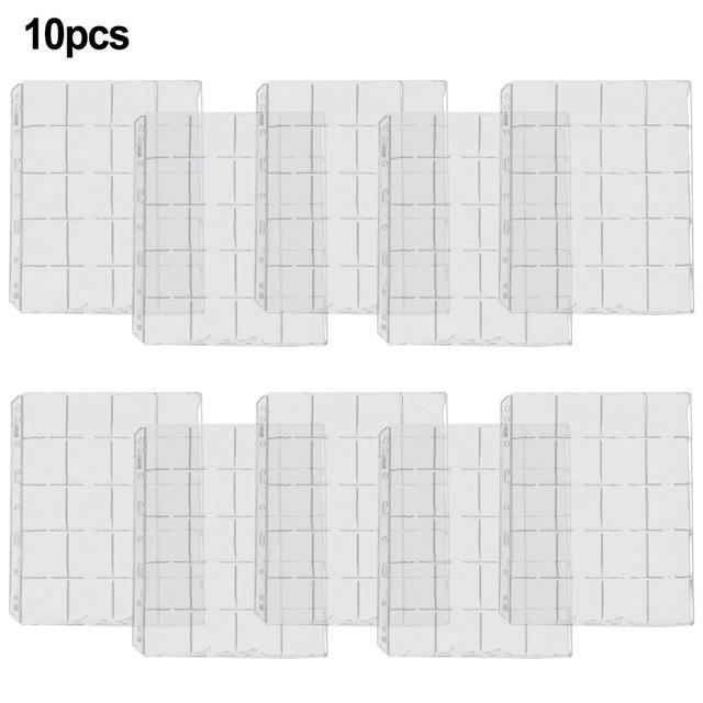 MYG 1/10 Feuilles 20 Pochettes Porte-Pièces en PVC Transparent Page Album pour Collection de Pièces