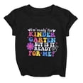thumbnail image 5 of TZEWGL Cute Letter Print Short Sleeve Crewneck Basic Shirt For Toddler Blouse For Kids size 8-9T, 5 of 5