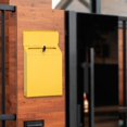 thumbnail image 2 of Iron Vertical Mailbox Hanging Wall Mounted Suggestion Drop Box Secured Paperwork Newspapers Magazines Holder Postbox Case Porch Room , Yellow, 2 of 7