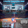 thumbnail image 2 of CUITING Panier de Basketball à Double Tir pour Enfants Intérieur Panier de Basketball pour 2 Joueurs avec Tableau d'Affichage Électronique Jouets pour Garçons Mini Panier de Basketball de Porte avec 2 Ballons, 2 of 7