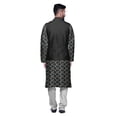 thumbnail image 3 of Atasi Traditional Printed Kurta Churidar Pajama Set With Nehru Jacket For Men, 3 of 5