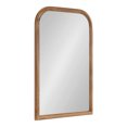 thumbnail image 1 of Kate and Laurel Glenby Transitional Arch Wall Mirror, 24 x 36, Rustic Brown, Wooden Farmhouse Arched Bathroom Mirror with Rounded and Stepped Frame Profile, 1 of 8