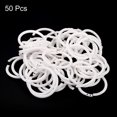 thumbnail image 3 of Unique Bargains 2' OD 1.6' ID Loose Leaf Rings Binder Ring Plastic O Rings for Book Scrapbook, White 50 Pack, 3 of 6