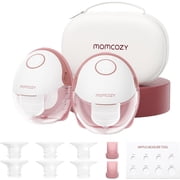 Momcozy Breast Pumps Hands Free Mobile Style | M6, Wearable Breastfeeding Pump Ideal Rhythm for More Milk, DoubleFit Flange More Fit & Discreet, 24mm, Volume Capacity 180ml. (Cozy Red, 2 Count)