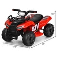 thumbnail image 3 of Costway 6V Kids ATV Quad Electric Ride On Car Toy Toddler w/LED Light&MP3 Red, 3 of 10