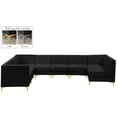 thumbnail image 2 of Meridian Furniture Alina Sectionnel Modulaire en Velours Noir, 2 of 20