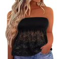 thumbnail image 1 of CHUANK Womens Summer Off Shoulder Leopard Print Bandeau Strapless Blouse Tops, 1 of 2