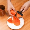 thumbnail image 4 of Vegetable Curler & Flower Cutter - Stainless Steel Rotary Funnel Planer for Carrots, Cucumbers, Zucchini | Garnishing & Decorating Kitchen Gadget, 4 of 9
