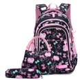 thumbnail image 2 of 3 Pcs Teen Girls Backpack School Girls Backpack School Book Bag Set with Lunch Box and Pencil Case, 2 of 9