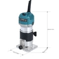 thumbnail image 2 of Amdohai 800W Compact Wood Router Tool Set 110V Electric Trimmer Wood Router with 15pcs Router Bits, 2 of 7