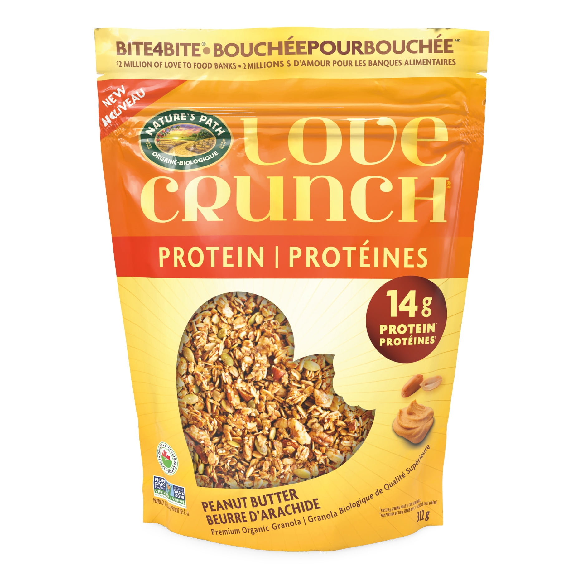 Love Crunch Organic Protein Peanut Butter Granola 312g Pouch